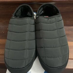 New Gerry Mens Puff Shoes Black Fleece Lining Collapsible Heel Rubber Outsole 10